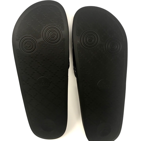 NIB Gucci Men’s Logo Leather Slide Sandal - Picture 5 of 6